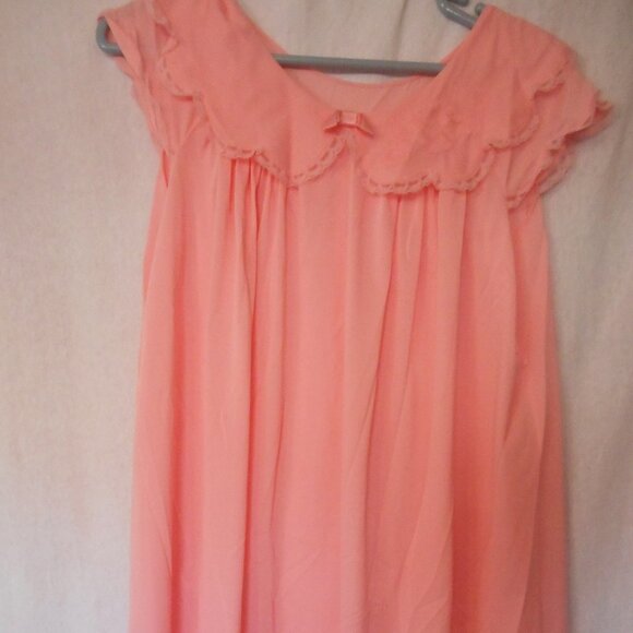 Vintage Pink Nylon Lingerie Nightgown Robe set - Picture 6 of 8